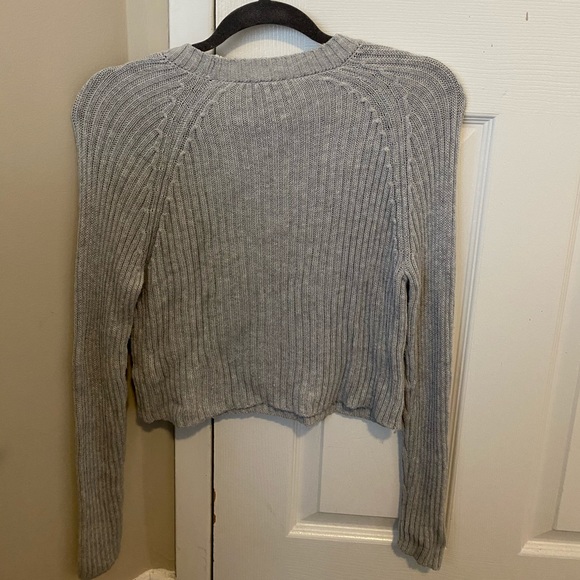 Garage Cropped Grey Sweater - Picture 2 of 2